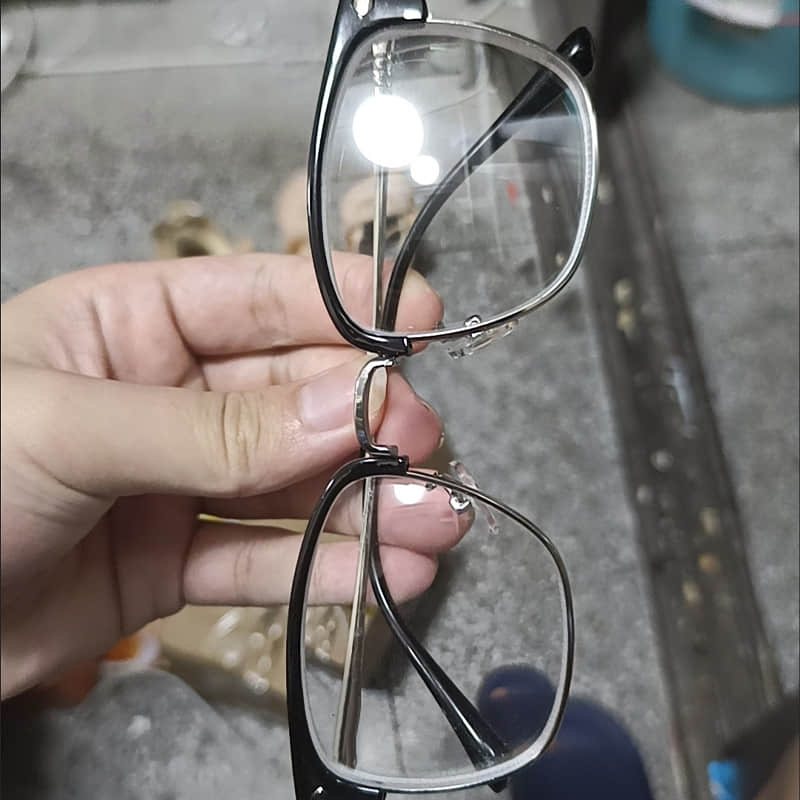 Customer photo holding the glasses up to the light
